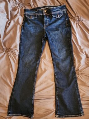 American Eagle Outfitters Dark Indigo Flare Jeans